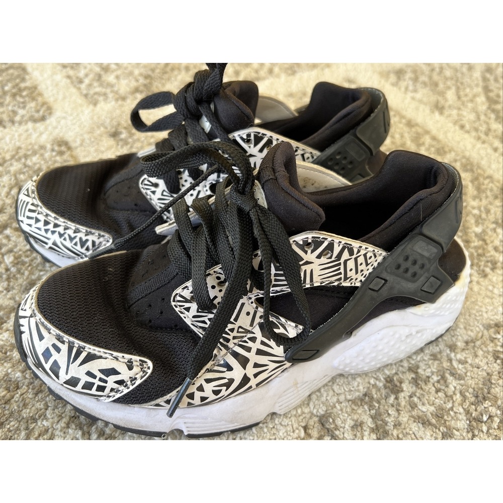 Nike Boys Air Huarache Run Ultra Black Running Shoes Sneakers 5Y
